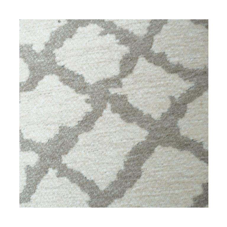 Beige Geometric Jacquard Cotton Cushion Cover – 45x45 cm | Textured Modern Throw Pillow Cover