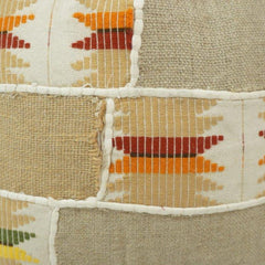 Handwoven Patchwork Kilim Cushion Cover – Beige Multi-Tone Geometric Design | 45 x 45 cm