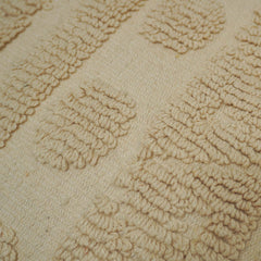 Handcrafted Cotton Tufted Loop Cushion Cover 45x45 cm | Boho Textured Decorative Throw Pillow Cover | Cream Ivory | Hidden Zipper | Modern Living Room & Bedroom Décor