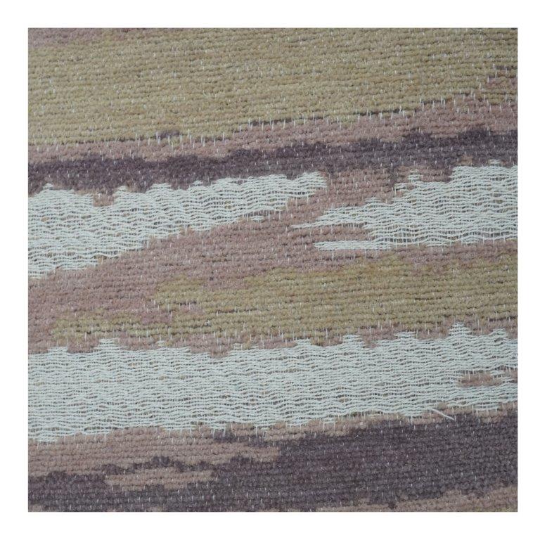 Abstract Earth-Tone Embroidered Cotton Cushion Cover | Modern Textured Ikat-Inspired Throw Pillow | 18x18 Inch