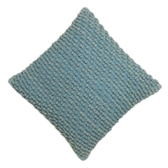 Handwoven Textured Cotton & Polyester Cushion Cover – Light Blue, 45 x 45 cm