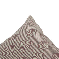 Geometric Arch Jacquard Cotton Cushion Cover 45x45 cm | Textured Modern Decorative Pillow Cover with Concealed Zip