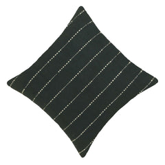 Handwoven Cotton Cushion Cover 45x45 cm | Black & White Striped Woven Throw Pillow Cover | Modern Boho Farmhouse Home Décor | Hidden Zipper | 100% Cotton