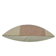Handwoven Cotton Cushion Cover 45x45 cm | Modern Checkered Woven Throw Pillow Cover | Soft Decorative Cushion Cover with Hidden Zip | Beige & Dusty Rose
