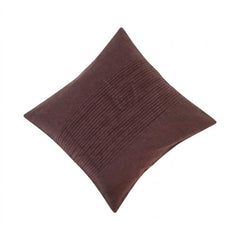 Textured Ribbed Cotton Cushion Cover – 45x45 cm | Modern Minimal Embroidered Cushion Cover | Decorative Sofa Pillow Cover