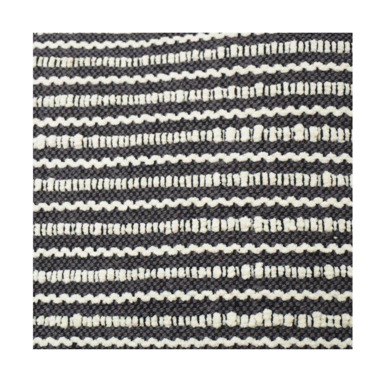 Handwoven Striped Cotton Cushion Cover | Textured Neutral Throw Pillow | Modern Minimalist Home Décor (18x18 Inch) - Bulk manufacturer & supplier from Panipat, India