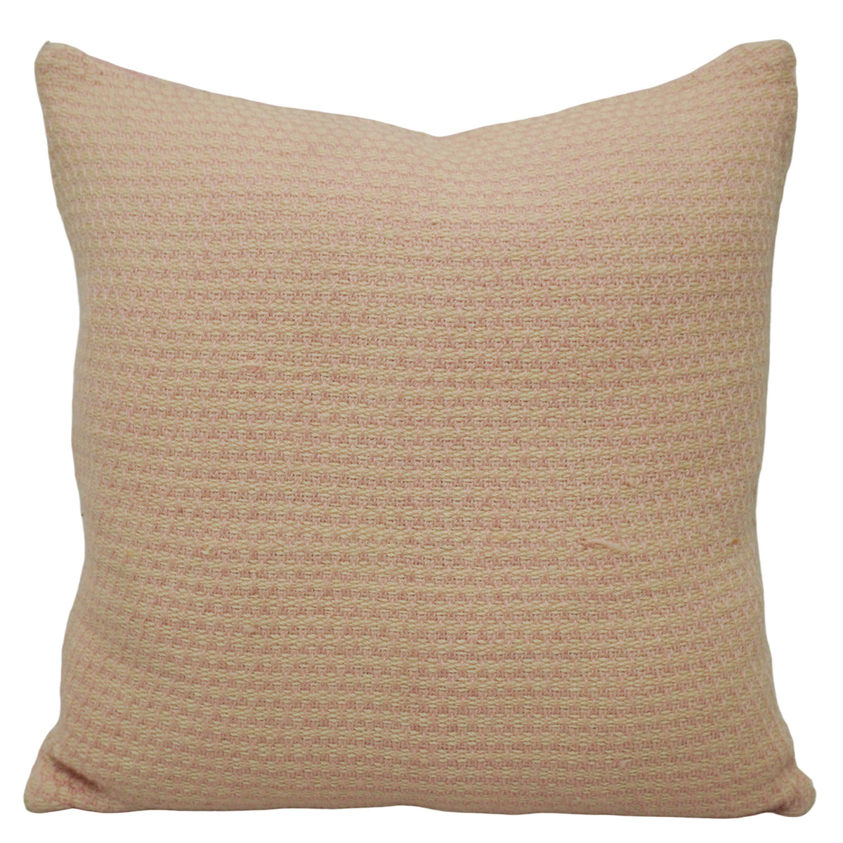 Handwoven Cotton Cushion Cover 45x45 cm | Textured Woven Throw Pillow Cover | Soft Cotton Decorative Cushion Cover with Concealed Zipper | Beige/Natural