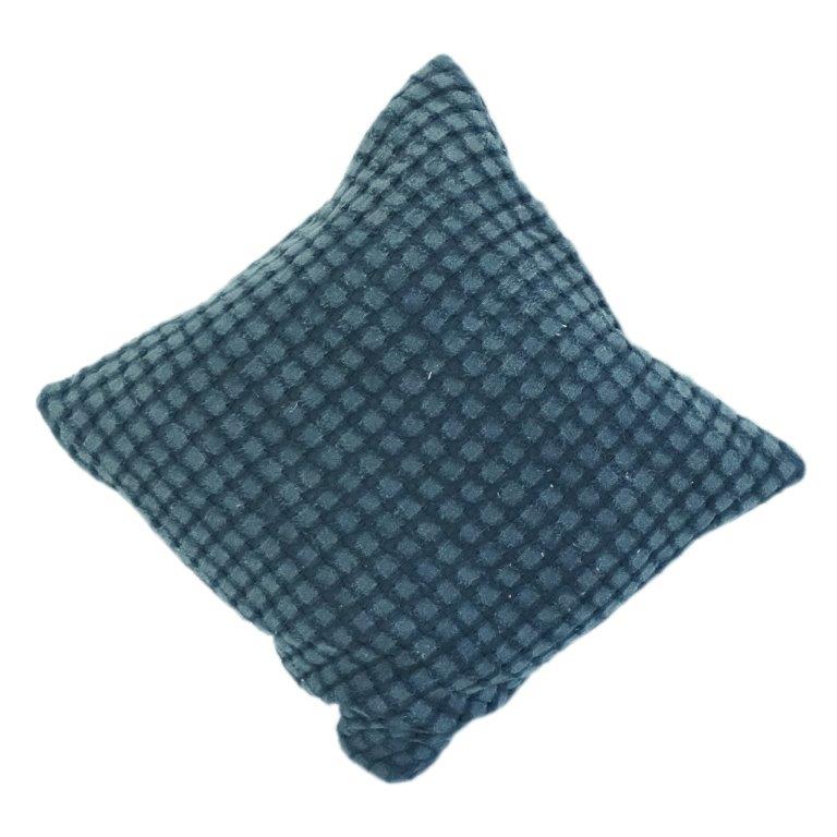 Strukturierter karierter Kissenbezug aus Baumwolle – weiches Waffelgitterdesign | Moderne minimalistische Heimdekoration | 45x45 cm - Bulk manufacturer & supplier from Panipat, India
