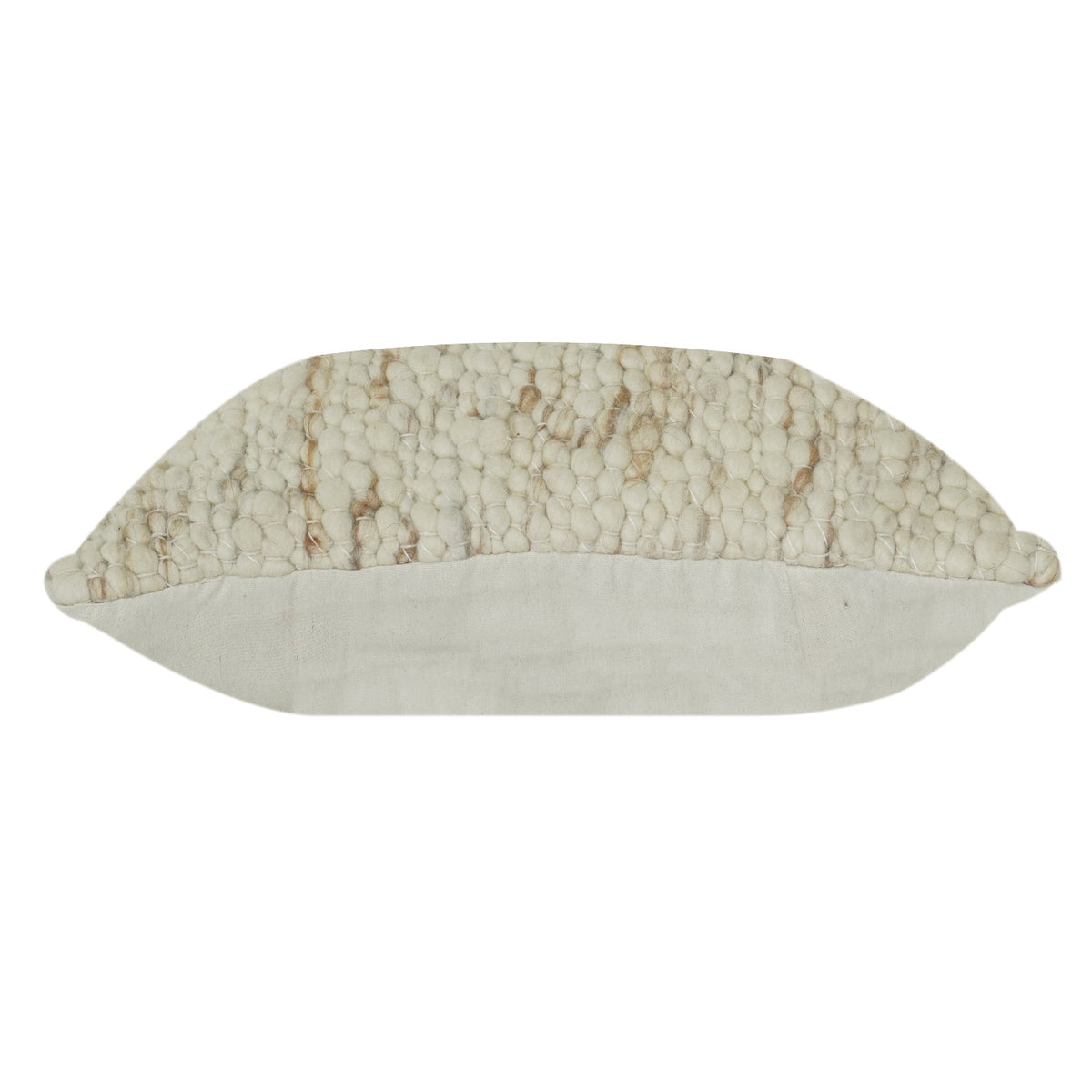 Handwoven Wool Texture Cushion Cover – Neutral Pebble Weave | Modern Rustic Decor | 18x18 Inch - Bulk manufacturer & supplier from Panipat, India