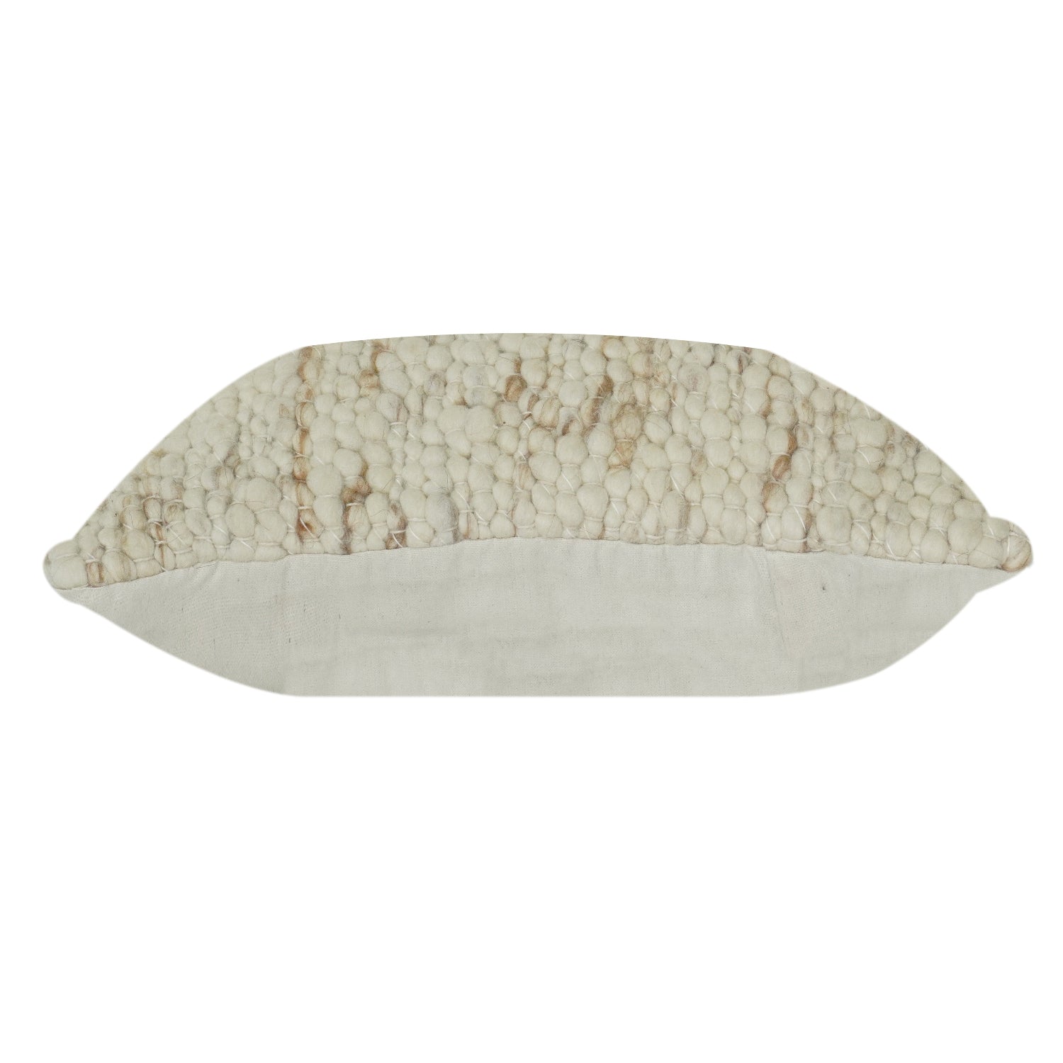 Handwoven Wool Texture Cushion Cover – Neutral Pebble Weave | Modern Rustic Decor | 18x18 Inch