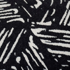 Black & White Abstract Jacquard Cotton Cushion Cover 45x45 cm | Geometric Woven Decorative Throw Pillow Cover | Concealed Zip | Modern Home Décor
