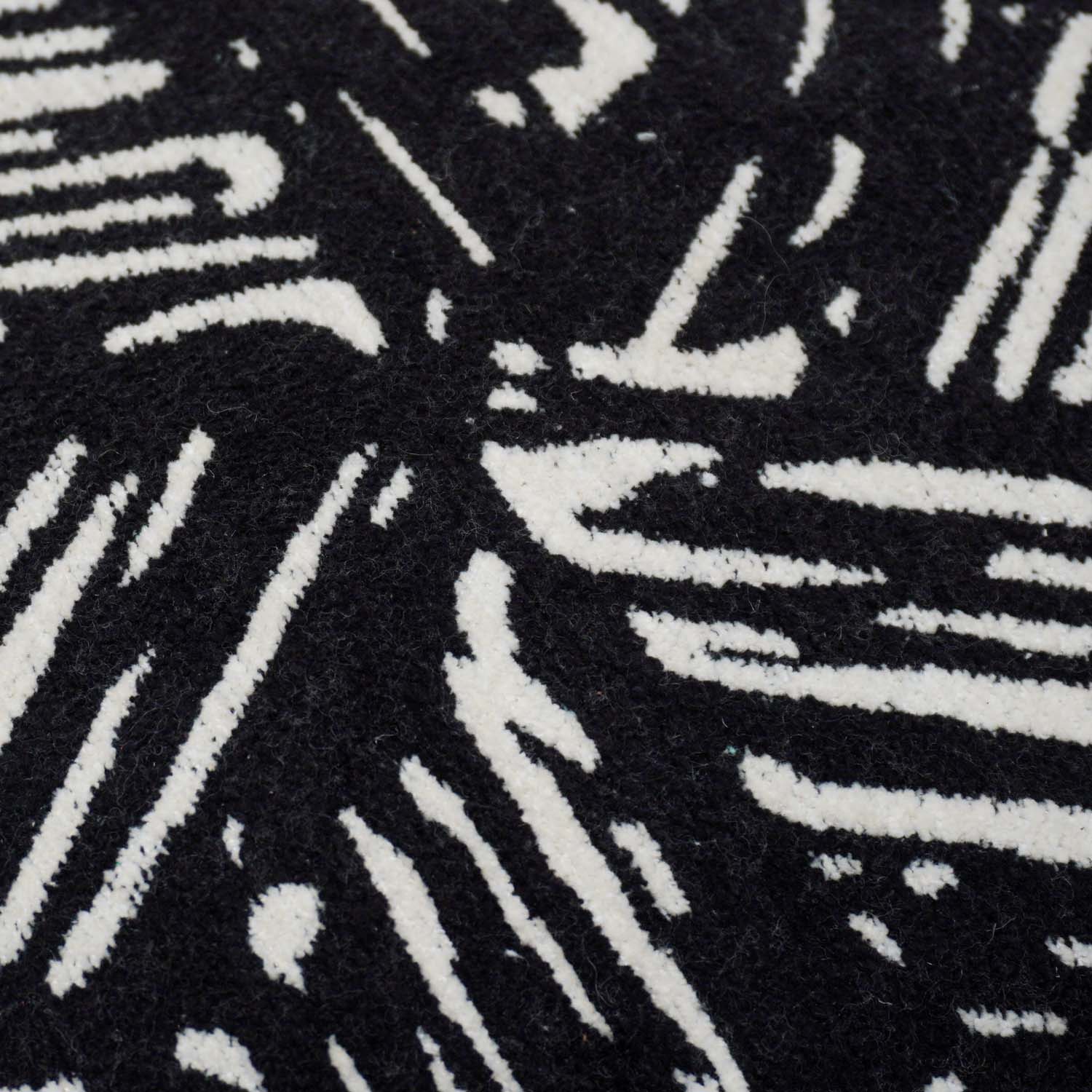 Black & White Abstract Jacquard Cotton Cushion Cover 45x45 cm | Geometric Woven Decorative Throw Pillow Cover | Concealed Zip | Modern Home Décor