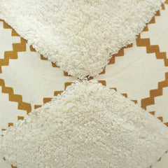 Boho Diamond Tufted & Printed Cotton Cushion Cover with Tassels – 45x45 cm