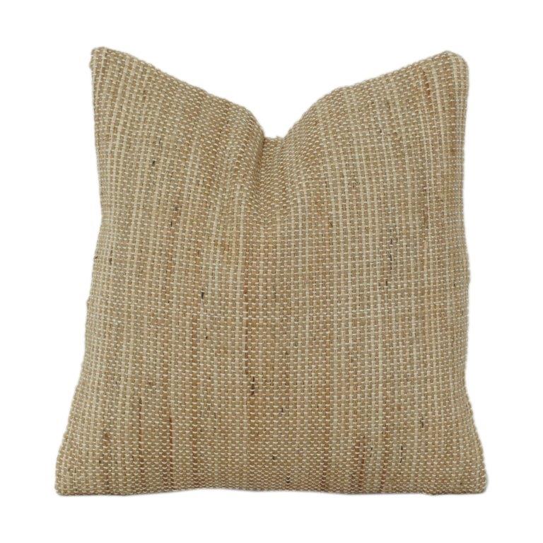 Natural Jute Cushion Cover 45x45 cm | Rustic Textured Throw Pillow Case | Eco-Friendly Neutral Home Decor with Hidden Zip