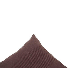 Textured Ribbed Cotton Cushion Cover – 45x45 cm | Modern Minimal Embroidered Cushion Cover | Decorative Sofa Pillow Cover