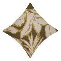 Abstract Botanical Printed Cotton Cushion Cover 45x45 cm | Modern Leaf Design | Decorative Sofa Cushion Cover | Concealed Zip