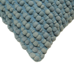 Handwoven Textured Cotton & Polyester Cushion Cover – Light Blue, 45 x 45 cm
