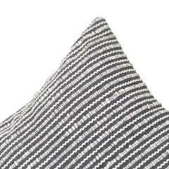 Handwoven Striped Cotton Cushion Cover | Textured Neutral Throw Pillow | Modern Minimalist Home Décor (18x18 Inch)