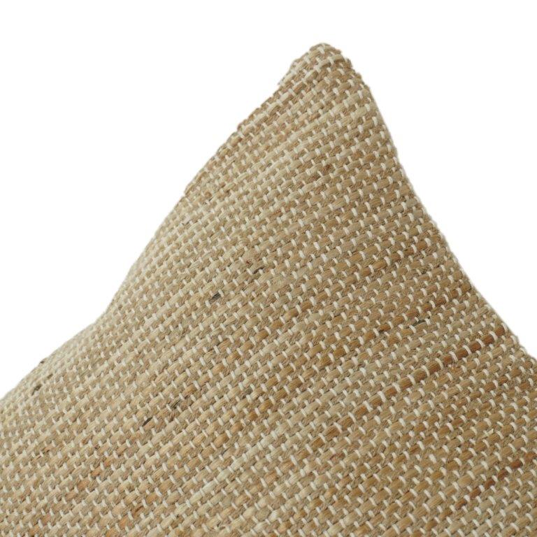 Natural Jute Cushion Cover 45x45 cm | Rustic Textured Throw Pillow Case | Eco-Friendly Neutral Home Decor with Hidden Zip