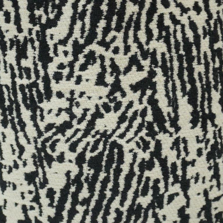Black & Ivory Abstract Jacquard Cotton Cushion Cover | 45x45 cm Modern Textured Throw Pillow - Bulk manufacturer & supplier from Panipat, India
