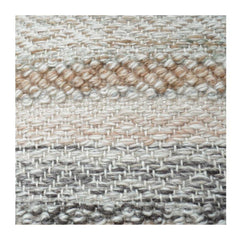 Textured Woven Polyester Cushion Cover 45x45 cm | Neutral Striped Boho Decorative Pillow Cover | Modern Sofa & Bed Accent