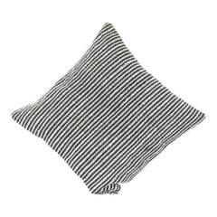 Handwoven Striped Cotton Cushion Cover | Textured Neutral Throw Pillow | Modern Minimalist Home Décor (18x18 Inch)