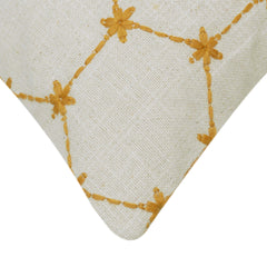 Golden Geometric Embroidered Cushion Cover – 45 x 45 cm