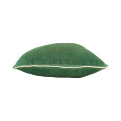 Emerald Green Cotton Cushion Cover | Solid Textured Decorative Pillow Cover | 45x45 cm