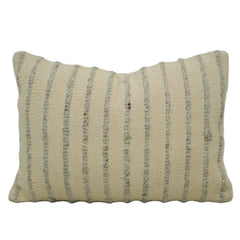 Handwoven Ivory & Grey Textured Cushion Cover – 35 x 50 cm
