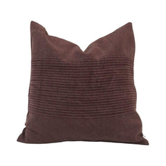 Textured Ribbed Cotton Cushion Cover – 45x45 cm | Modern Minimal Embroidered Cushion Cover | Decorative Sofa Pillow Cover