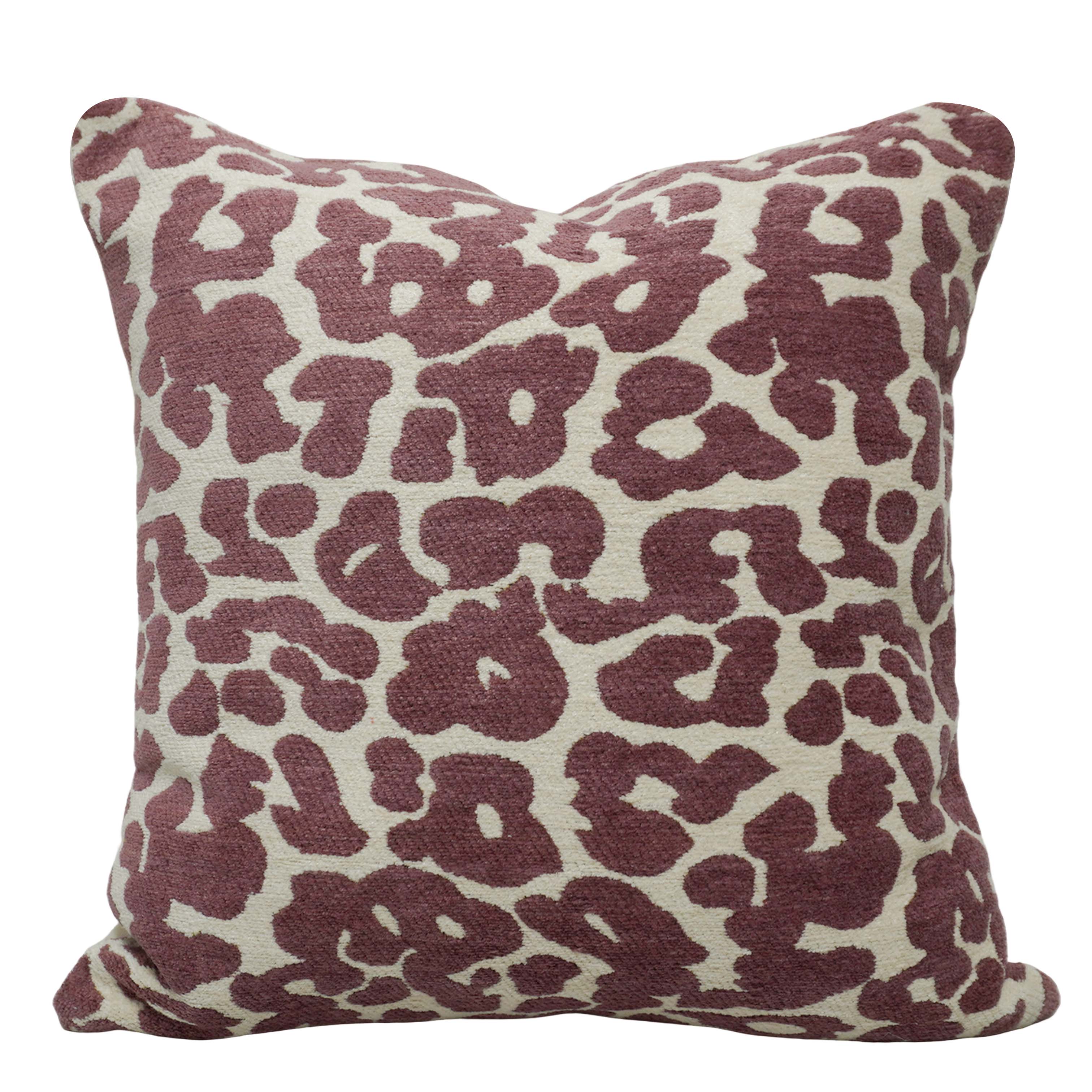 Abstract Animal Print Jacquard Cotton Cushion Cover 45x45 cm | Woven Textured Decorative Throw Pillow Cover | Hidden Zip | Modern Home Décor