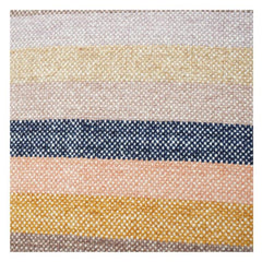 Multicolor striped handwoven cotton cushion cover 45x45 cm
