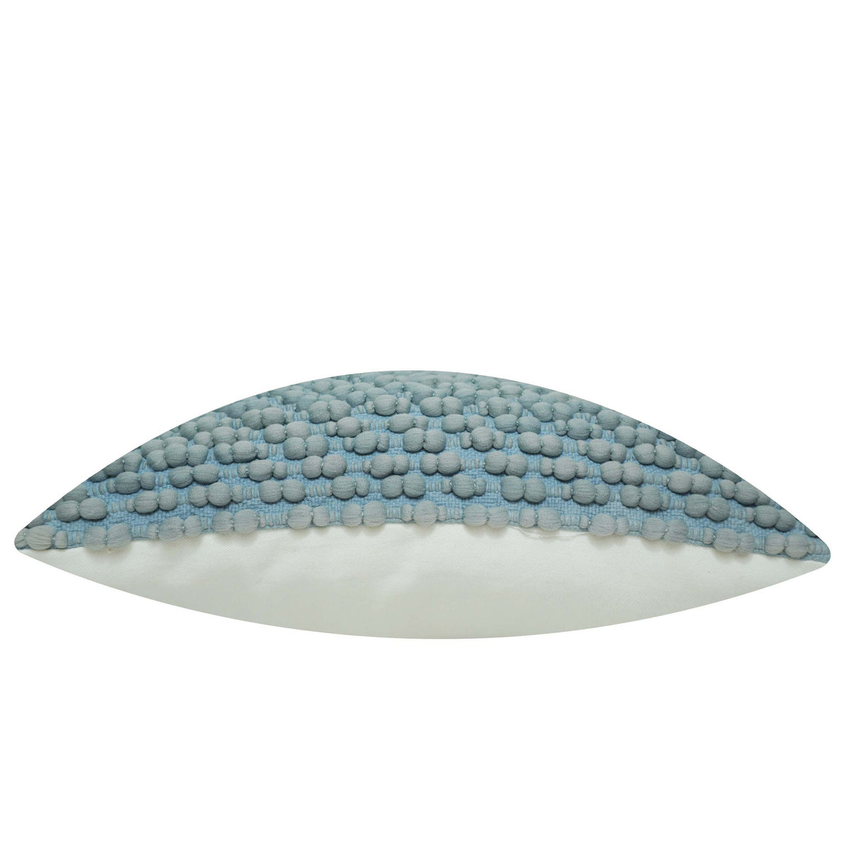 Handwoven Textured Cotton & Polyester Cushion Cover – Light Blue, 45 x 45 cm
