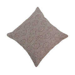 Geometric Arch Jacquard Cotton Cushion Cover 45x45 cm | Textured Modern Decorative Pillow Cover with Concealed Zip
