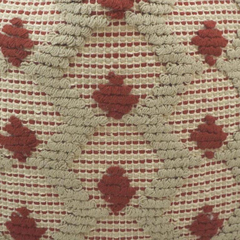 Handmade Cotton Textured Cushion Cover 45x45 cm | Woven Geometric Boho Pillow Cover | Artisan Decorative Cushion - Bulk manufacturer & supplier from Panipat, India