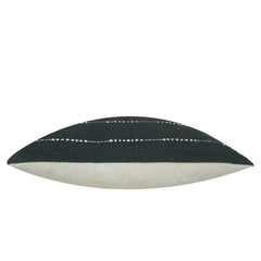 Handwoven Cotton Cushion Cover 45x45 cm | Black & White Striped Woven Throw Pillow Cover | Modern Boho Farmhouse Home Décor | Hidden Zipper | 100% Cotton