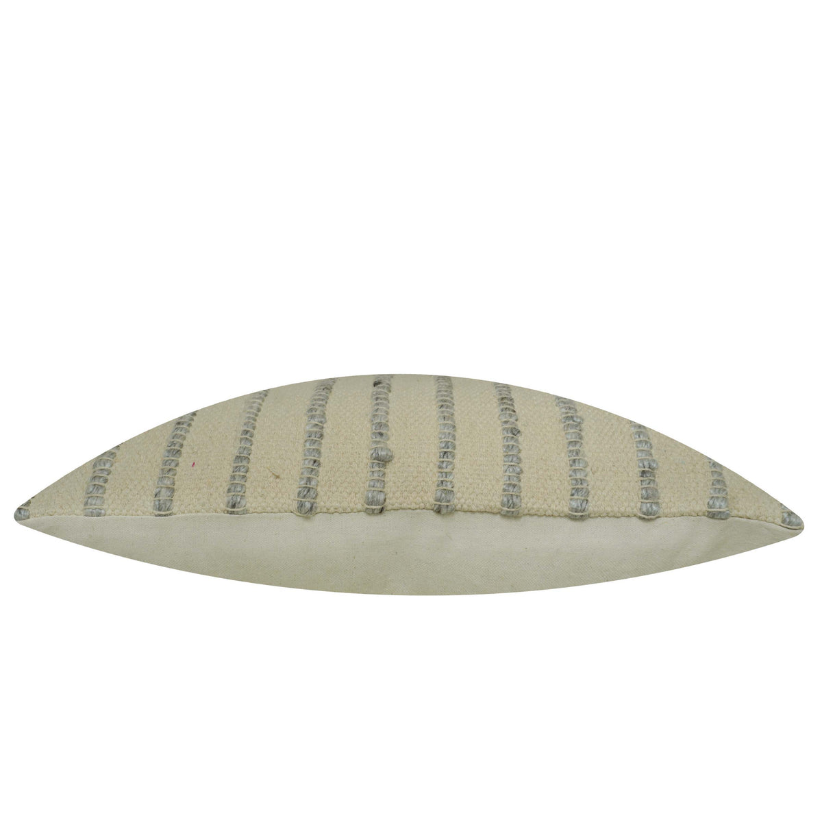 Handwoven Ivory & Grey Textured Cushion Cover – 35 x 50 cm