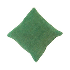Emerald Green Cotton Cushion Cover | Solid Textured Decorative Pillow Cover | 45x45 cm