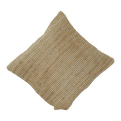 Natural Jute Cushion Cover 45x45 cm | Rustic Textured Throw Pillow Case | Eco-Friendly Neutral Home Decor with Hidden Zip