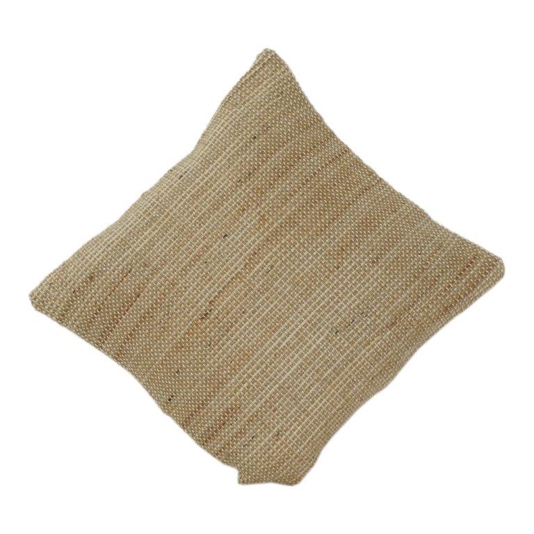 Natural Jute Cushion Cover 45x45 cm | Rustic Textured Throw Pillow Case | Eco-Friendly Neutral Home Decor with Hidden Zip