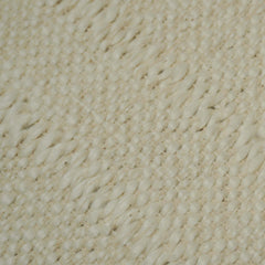 Solid ivory textured polyester cushion cover 45x45 cm