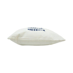 Nautical Fish Print Cotton Cushion Cover – Blue Striped Marine Design | 45 x 45 cm