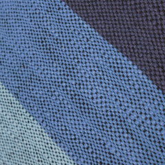 Handwoven Cotton Cushion Cover 45x45 cm – Blue & Black Striped Textured Cushion Cover