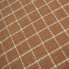 Handwoven Cotton Grid Pattern Cushion Cover 45x45 cm | Textured Woven Decorative Throw Pillow Cover | Hidden Zipper | Modern Farmhouse & Boho Home Décor