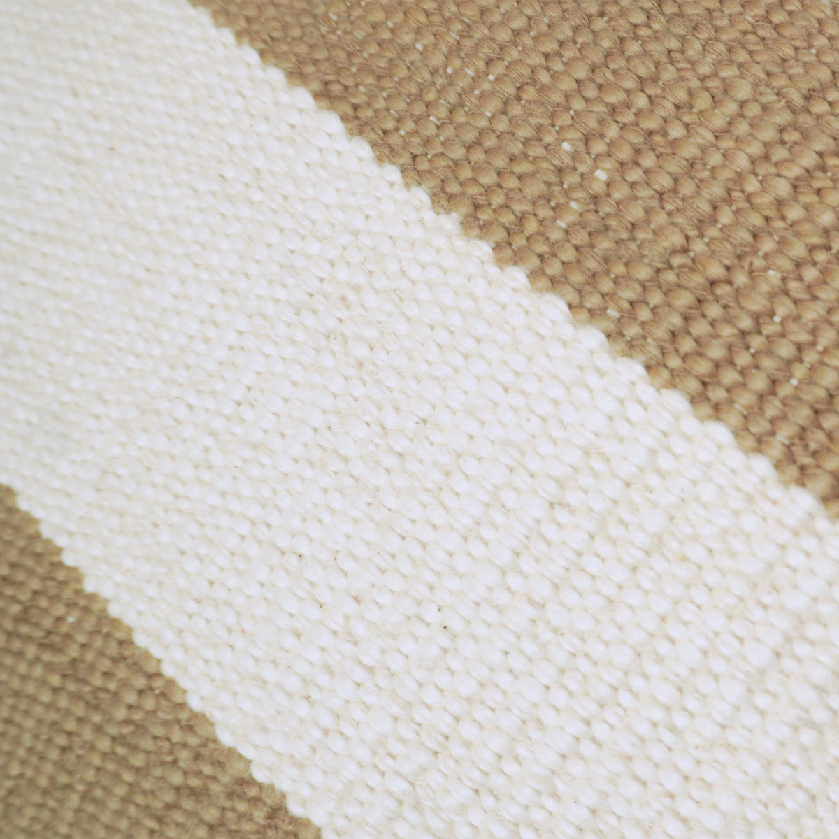 Handwoven Beige & Ivory Striped Cushion Cover 35x50 cm | Textured Woven Cushion
