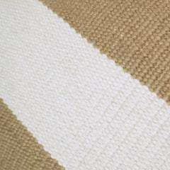 Handwoven Beige & Ivory Striped Cushion Cover 35x50 cm | Textured Woven Cushion