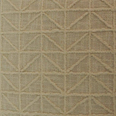 Geometric Embroidered Cotton Cushion Cover – Beige Textured Throw Pillow Cover 45x45 cm