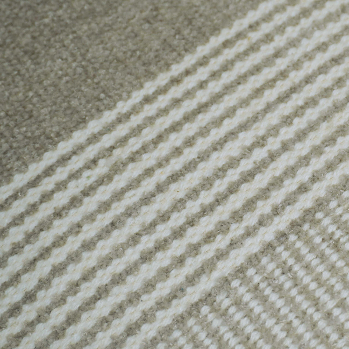 Handwoven Textured Striped Cushion Cover 35 x 50 cm – Neutral Tone