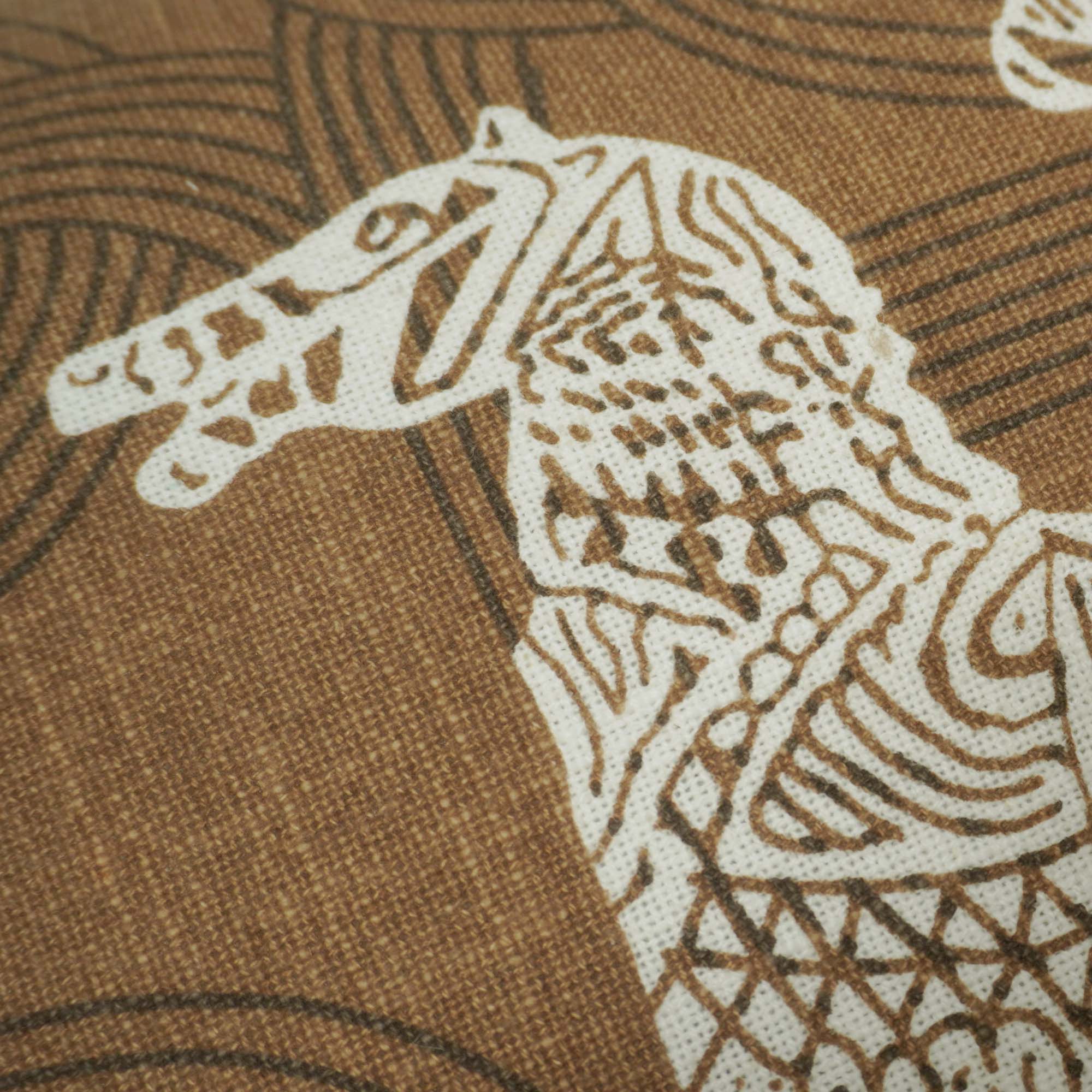 Printed Cotton Cushion Cover 45x45 cm | Running Horse Pattern Decorative Cushion Cover | Hidden Zipper | Sofa, Bed & Living Room Décor