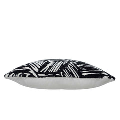 Black & White Abstract Jacquard Cotton Cushion Cover 45x45 cm | Geometric Woven Decorative Throw Pillow Cover | Concealed Zip | Modern Home Décor